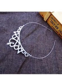 1 chiếc phụ kiện đội đầu dành cho thiếu niên - Băng đô vương miện công chúa dành cho thiếu niên - Bạc - Xem 3