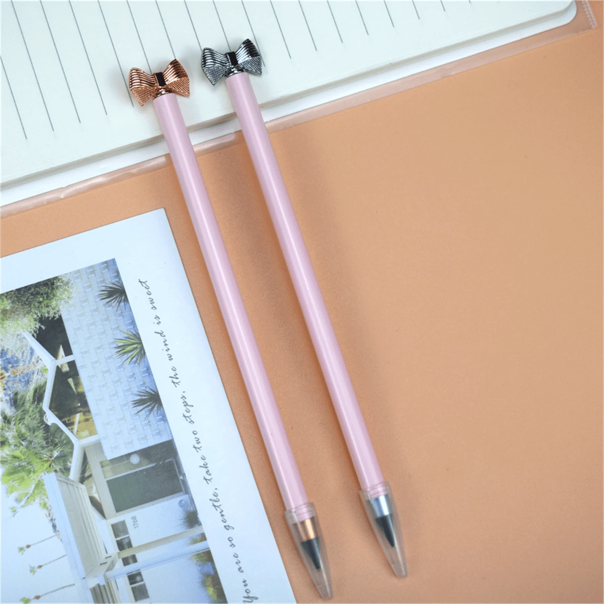 2 piezas/set eterno lápiz & lápiz con dulce con lazo diseño para dibujo ...