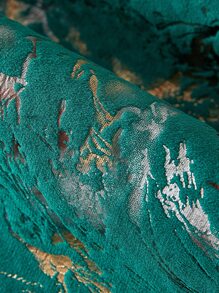 1入組豪華提花雪尼爾沙發套帶金色邊框，沙發座椅/靠背/扶手墊套，四季通用 - 綠色 - 查看 8