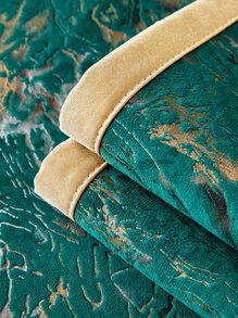 1入組豪華提花雪尼爾沙發套帶金色邊框，沙發座椅/靠背/扶手墊套，四季通用 - 綠色 - 查看 7