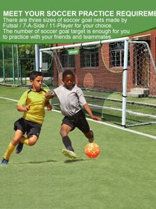 wosofe 305 X 183cm Lưới tập luyện mục tiêu bóng đá di động & có thể gập lại - Xám - Xem 6