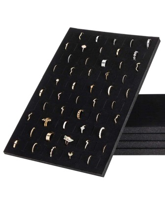 1入組100洞耳環和環海綿託盤