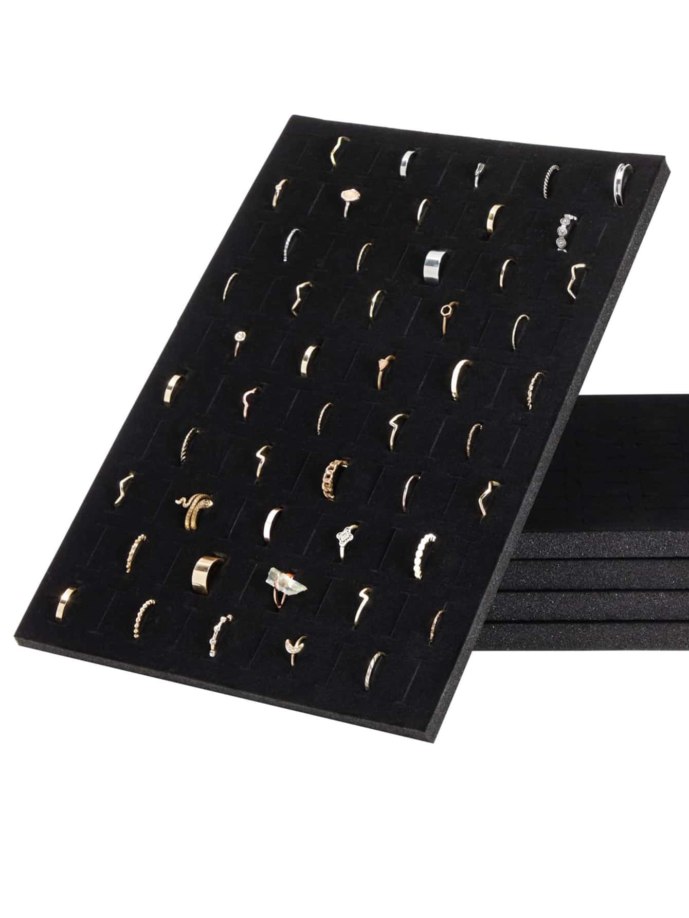 1 pieza 100 agujeros Pendientes & anillos Esponja Bandeja - Multicolor - Ver 1