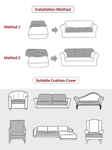 1 件黑色幾何提花沙發墊套,現代簡約風格高彈性防水聚酯纖維沙發套,適合客廳、臥室、家庭使用