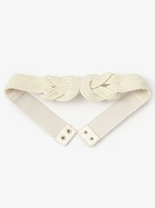 Boho 1pc Women's Solid Color Wrap Around Waist Belt Halloween Summer, School Fall, Autumn, Halloween - Beige - View 2