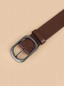 件橢圓皮帶扣，日式設計，時尚女士日常裝飾配件