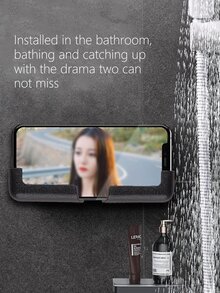 膠黏劑手機車載支架 - 黑色 - 查看 2