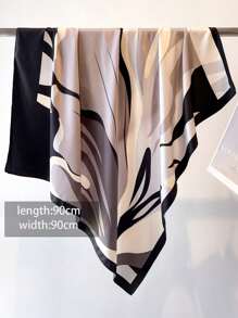 1 件女士抽象图案时尚头巾，适合日常生活头巾、发带、头带，非常适合装扮您的冬季秋季