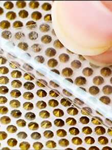 2入組水鑽裝飾爪子設計汽車貼紙 - 白色 - 查看 4