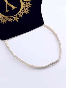 1 pieza Delantal con letra Y patrón para cocina cocinar casa usar , práctico & hermoso batería de cocina - Multicolor - Ver 4