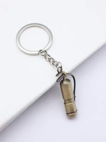 1pc Fire Extinguisher Shaped Keychain For Men, Gift For Boyfriend, Personalized Gift, Firefighter Gift - Bronze - View 3