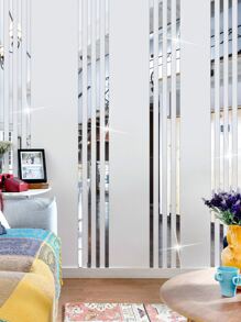 10 miếng dán tường gương hình chữ nhật bằng acrylic trang trí nền, miếng dán, decal dán tường, decal vinyl trang trí nhà cửa, vật dụng trang trí mùa xuân làm mới ngôi nhà của bạn, miếng dán trang trí Rama trang trí tường trang trí phòng gương treo tường gương cho phòng trang trí phòng tắm trang trí phòng khách - Bạc - Xem 6