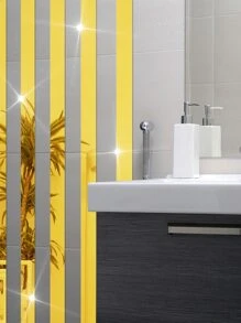 Bộ 10 miếng dán tường gương hình chữ nhật bằng acrylic trang trí nền, miếng dán, decal dán tường, decal vinyl trang trí nhà cửa, vật dụng trang trí mùa xuân làm mới ngôi nhà của bạn, miếng dán trang trí Rama quà tặng sinh nhật tốt nghiệp trang trí tường trang trí phòng gương treo tường gương cho phòng trang trí phòng tắm trang trí phòng khách - Vàng - Xem 6