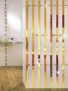 Bộ 10 miếng dán tường gương hình chữ nhật bằng acrylic trang trí nền, miếng dán, decal dán tường, decal vinyl trang trí nhà cửa, vật dụng trang trí mùa xuân làm mới ngôi nhà của bạn, miếng dán trang trí Rama quà tặng sinh nhật tốt nghiệp trang trí tường trang trí phòng gương treo tường gương cho phòng trang trí phòng tắm trang trí phòng khách - Vàng - Xem 2