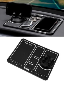 Multi-Functional Car Anti-Slip White Edged Storage Mat (4 In 1) - White - View 1