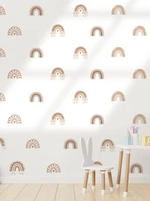 6 قطع ملصقات جدارية كرتونية بشكل قلوب قوس بوهيمية، ملصقات جدارية بنقاط مطرية وسحب قوس ، ديكور منزلي شمالي أنيق، لوحات جدارية صغيرة جميلة بطراز قديم لقوس ، ملصقات، ديكور جداري، ملصق فينيل لديكورات المنزل، عناصر ديكور الربيع لتجديد منزلك، ملصقات ديكور الإطار