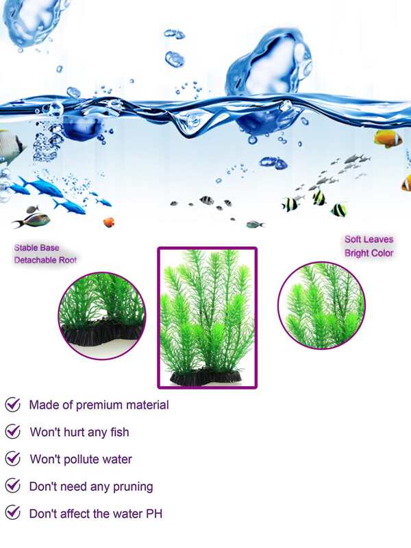 Artificial Seaweed Water Plants for Aquarium, Plastic Fish Tank Plant
