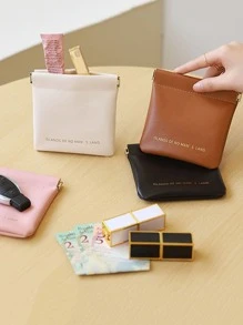 Pu Leather Makeup Storage Bag Waterproof Small Cosmetic Pouch Mini Short Wallet Bag Coin Purse Key Earbuds Credit Card Holder - Multicolor - View 1