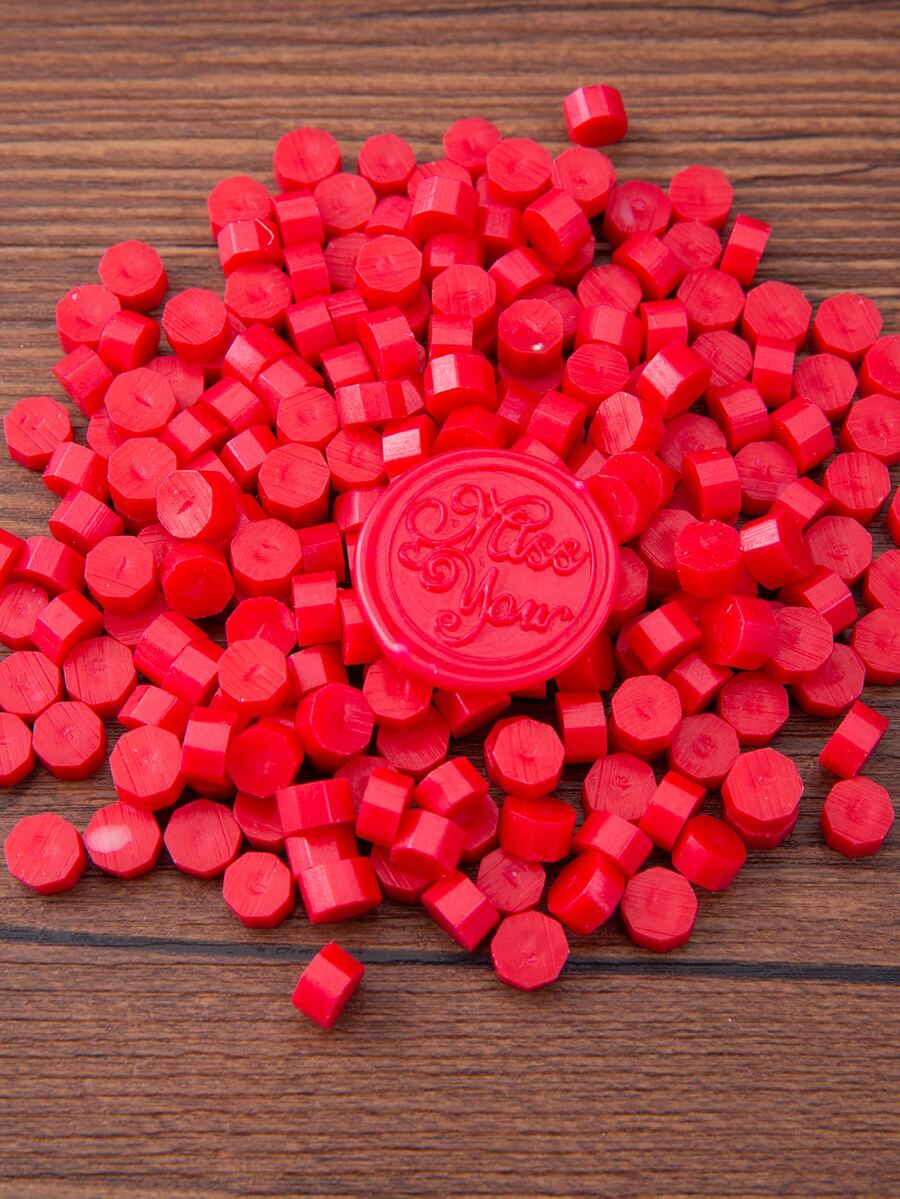 1pack Solid Color Sealing Wax, Creative Sealing Wax For DIY Hand Account - Burgundy - View 1