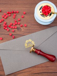 1pack Solid Color Sealing Wax, Creative Sealing Wax For DIY Hand Account - Burgundy - View 8