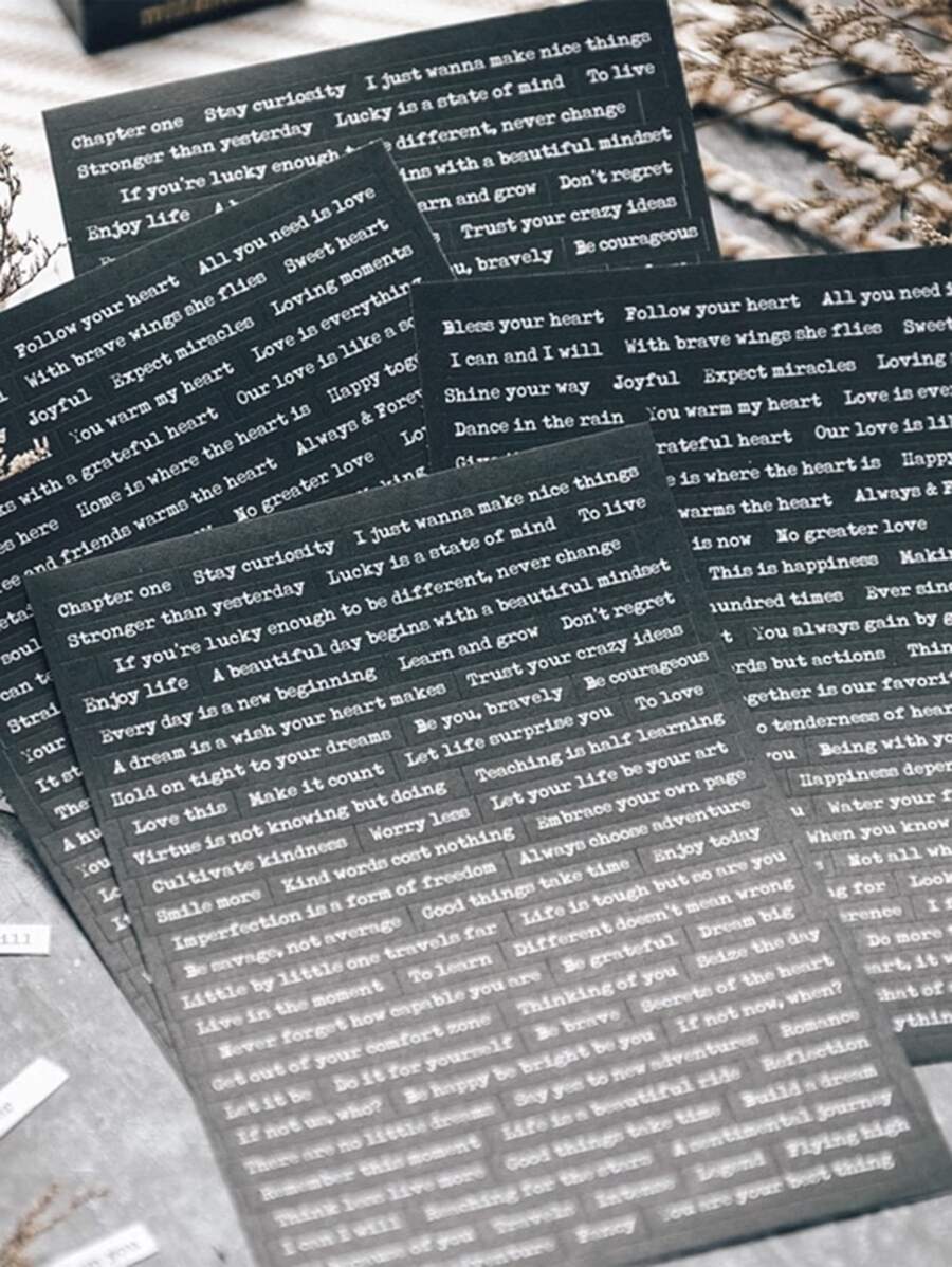 528Pcs Slogan Design Scrapbooking Stickers, Journal Decoration Stickers SHEIN USA