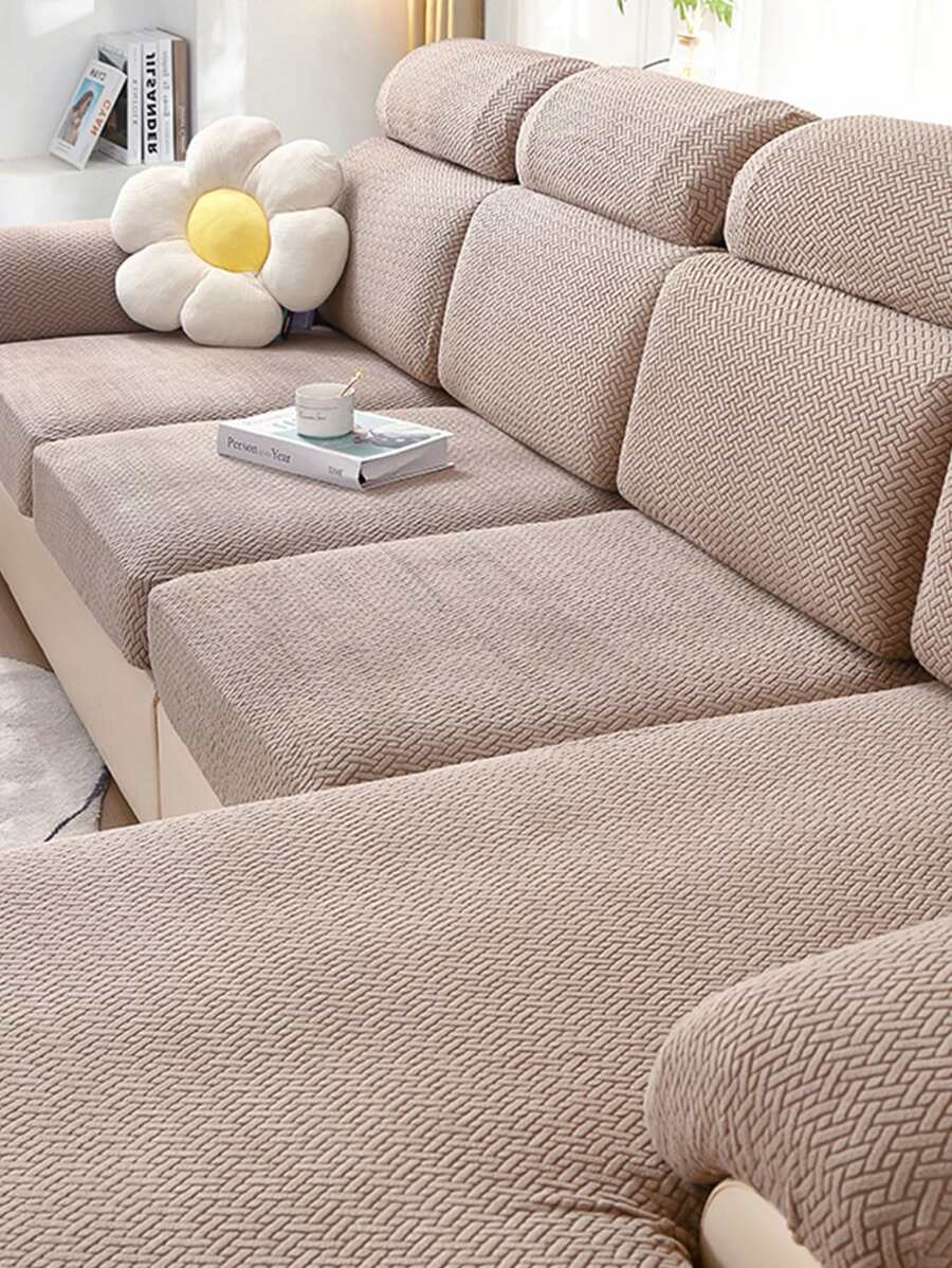 1 Miếng Của Sang trọng Chất vải Bọc ghế sofa , Giường đôi Gói hàng Của Không trượt Sofa Sự bảo vệ Che phủ Cái đệm Dày lên - Màu Khaki - Xem 1
