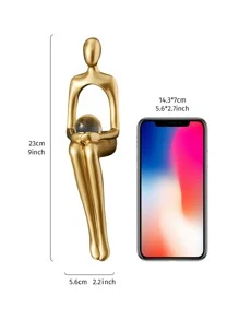 1入組人物設計裝飾工藝,現代ABS裝飾物件適用於家庭裝飾 - 金色 - 查看 6