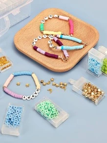 Hộp đựng hạt 64 ô cho vật liệu tự làm, Kính tinh tế & đơn giản Nhiều ngăn Hộp đựng đồ trang sức - trắng - Xem 7