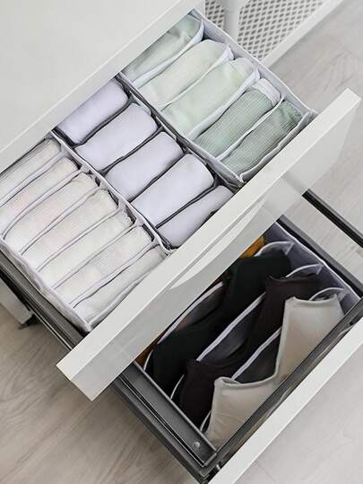 1入組內衣收納盒抽屜收納適用於襪子,文胸,內褲分離,家庭整理