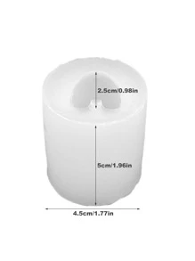 3D Handmade Teddy Bear Silicone Candle Mold, DIY Gift Decor Cartoon Bear Gypsum Plaster Resin Casting Mold, Home Decoration - White - View 2