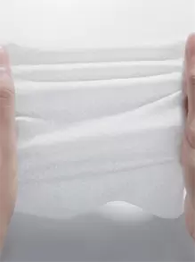 1 Pack Disposable Face Towels With Thick Soft Gentle 100% , Dry And Wet Dual-Use Facial Cleansing Towel For Home Use Home Bathroom Decor Back To School For Beauty Salon Home Bathroom - White - View 2