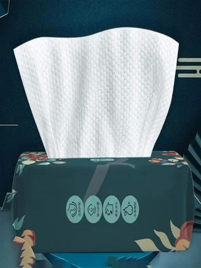 1 Pack Disposable Face Towels With Thick Soft Gentle 100% , Dry And Wet Dual-Use Facial Cleansing Towel For Home Use Home Bathroom Decor Back To School For Beauty Salon Home Bathroom