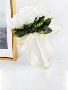 花朵裝飾婚禮花束 - 白色 - 查看 2