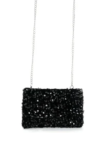 Bolsa Transversal Quadrada De Decoração Cintilante, Glamorosa Brilhante, Elegante E Requintada Com Brilho Preto Para Festa, Jantar, Clube E Eventos Noturnos Para Mulheres E Meninas Perfeita Para Festas, Casamentos, Bailes, Jantares/banquetes, Melhor Presente Para Mulheres.