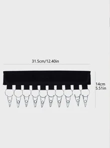 1 cái Giá để mũ, Móc mũ bằng polyester, Kẹp, Giá treo quần áo để cất giữ tại nhà Quần váy Giày dép Quần jean Bốt Váy - màu đen - Xem 3