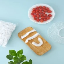 100 Pièces/1 Paquet Sac Jetable En Plastique Étirable Pour La Préservation Des Aliments, Couverture De Stockage Et D'emballage, Sac Élastique, Convient Pour Les Cuisines Et Les Sites De Pique-nique En Plein Air