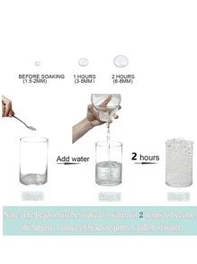 About 10000pcs/pack 7-8mm Decorative Vase Filler Crystal Soil Water Beads That Grow In Water - White - View 6