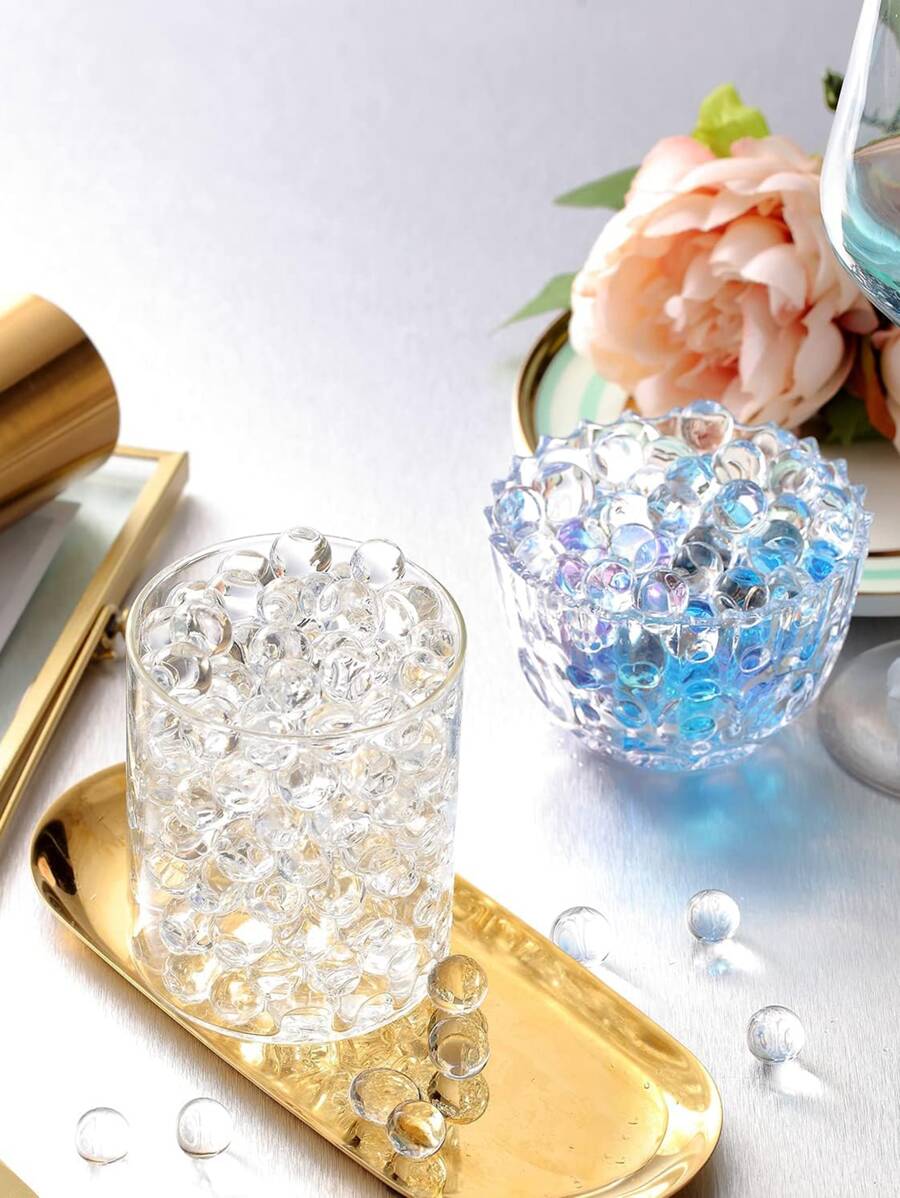 About 10000pcs/pack 7-8mm Decorative Vase Filler Crystal Soil Water Beads That Grow In Water - White - View 1