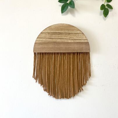 現代簡約流蘇掛毯波西米亞民宿客廳背景牆裝飾DIY製作半圓形掛毯