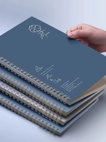 4 pièces Carnet En Spirale Pour Étudiants , Style Simple