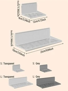 1 Miếng Đa chức năng Bàn làm việc Lưu trữ Phòng tắm Gương Tủ Lưu trữ Treo tường Hộp đựng mỹ phẩm Cái giá Máy khoan - Trong sáng - Xem 3