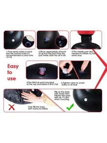 1 cái Túi đấm bốc bơm hơi 16.m bền bỉ - màu đen - Xem 8