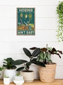 Putuo Decor 1入組復古金屬標誌,迷人掛畫復古牌匾適用於客廳臥室,7.8X11.8英寸女士和兒童禮物