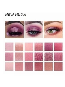 18 Colors Aromas Nude Eyeshadow Palette, Mauve Pink Shimmer Matte Reflective Glitter Eye Shadow, High Pigmented Long Lasting Makeup Pallet Gift Kit - 1 - Multicolor - Ver 3
