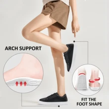 Vepose Women's Fashion Sneakers ,8003L Casual Leather Sneakers,Lace Up Walking Shoes