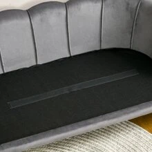 PawHut Velvet Large Dog Couch with Foam Cushioning, Soft and Cute Dog Bed with Pearl Design, Dog Sofa for Big and Medium Dogs, Charcoal Grey - 灰色 - 查看 9