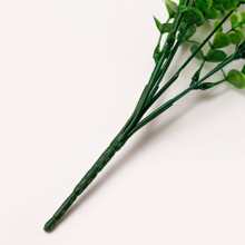 6 cái/bộ 35cm/13.77in Bạch đàn Nhân tạo Thực vật Với 7 Chi nhánh , Bạch đàn nhựa Lá Bó , Thích hợp Cho đám cưới , Sân vườn , Văn phòng , Ban công Và Nhà  Đồ trang trí - xanh quân đội - Xem 8