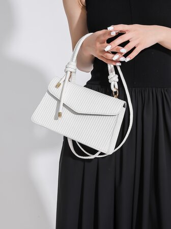 2023夏天新款休閒時尚迷你簡約風素色翻動套手提包斜挎包