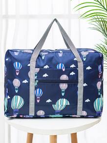 Large Capacity Portable Travel Bag - Navy Blue - View 1