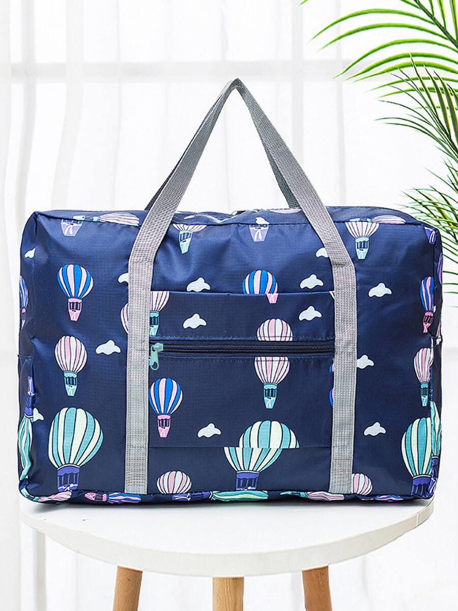 Large Capacity Portable Travel Bag - Navy Blue - View 1